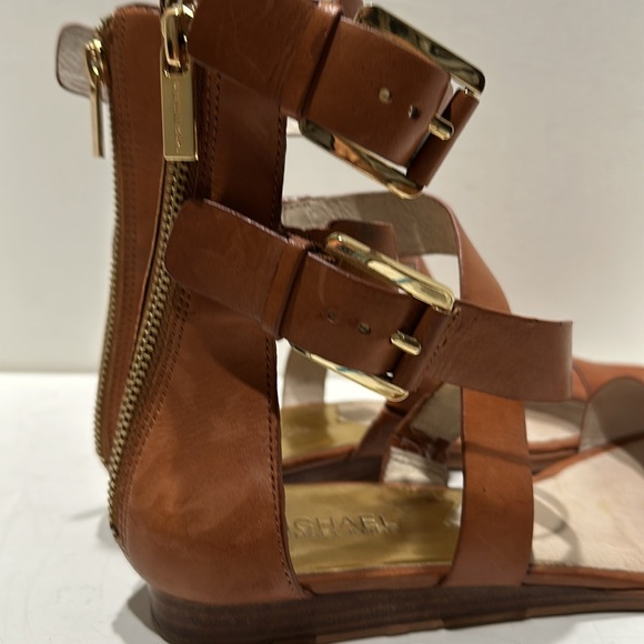 MICHAEL MICHAEL KORS “Josephine Brown Leather Gladiator Flat Sandals (Sz: 8.5) - Picture 9 of 13